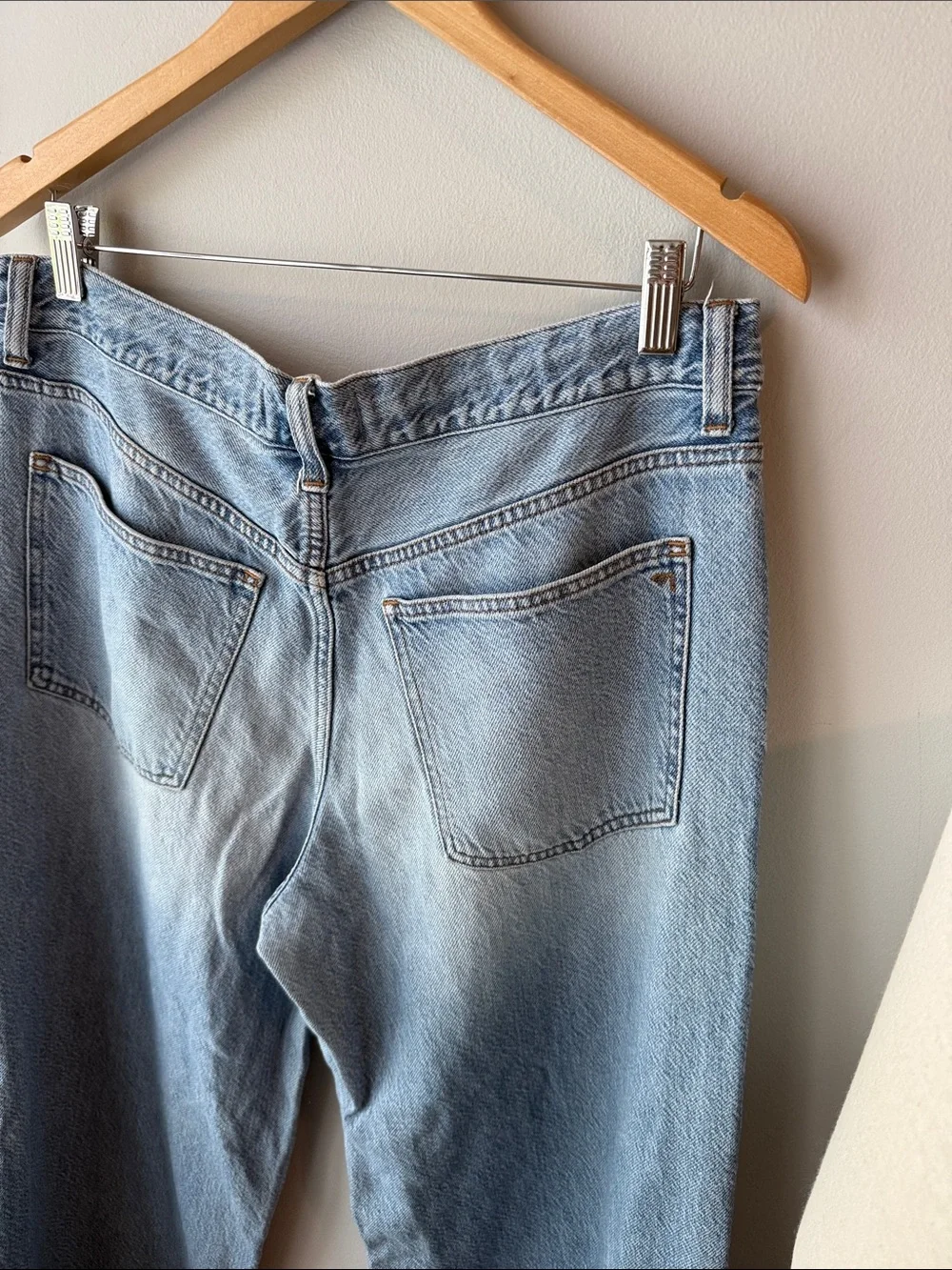 Madewell Super Wide Leg Drawstring Light Blue Women's Jeans